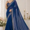 Blue Party Saree