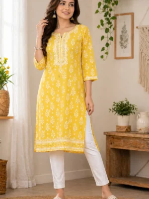 Casual Kurti Yellow